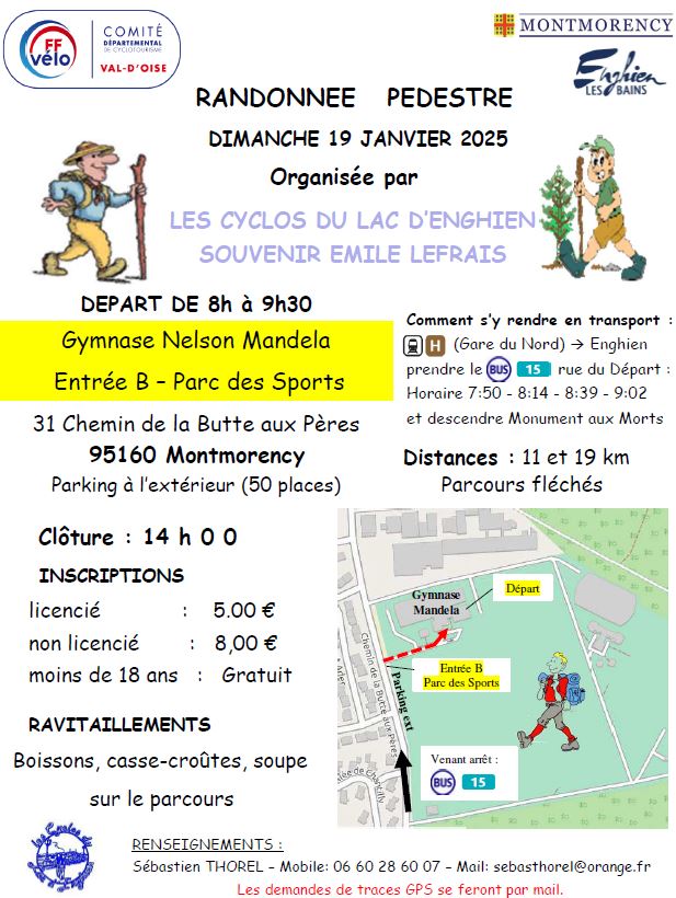 Randonnée pédestre - 19 janvier 2025