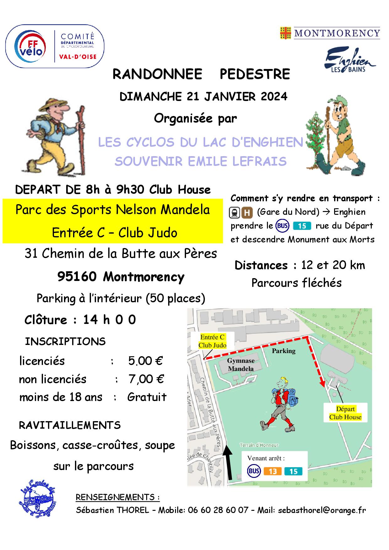 Randonnée pédestre - 21 janvier 2024