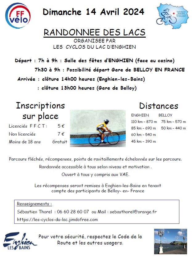 Randonnée des lacs - 14 avril 2024