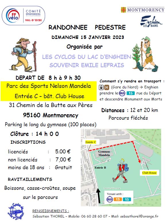 Randonnée pédestre 15 janvier 2023