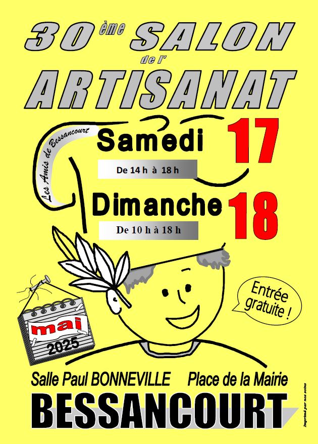 Salon de l'Artisanat - 17 et 18 mai 2025 - Bessancourt