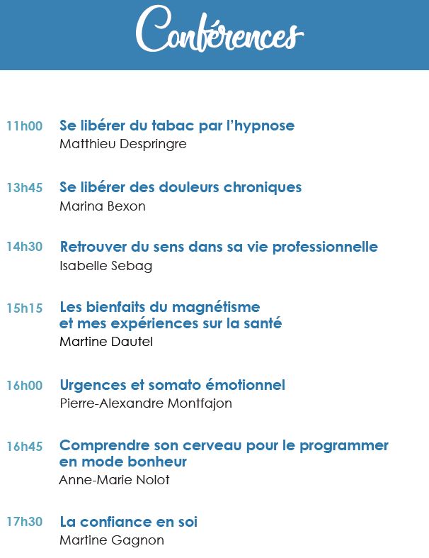 Conférence du Salon Bien être de Saint-Prix 2022