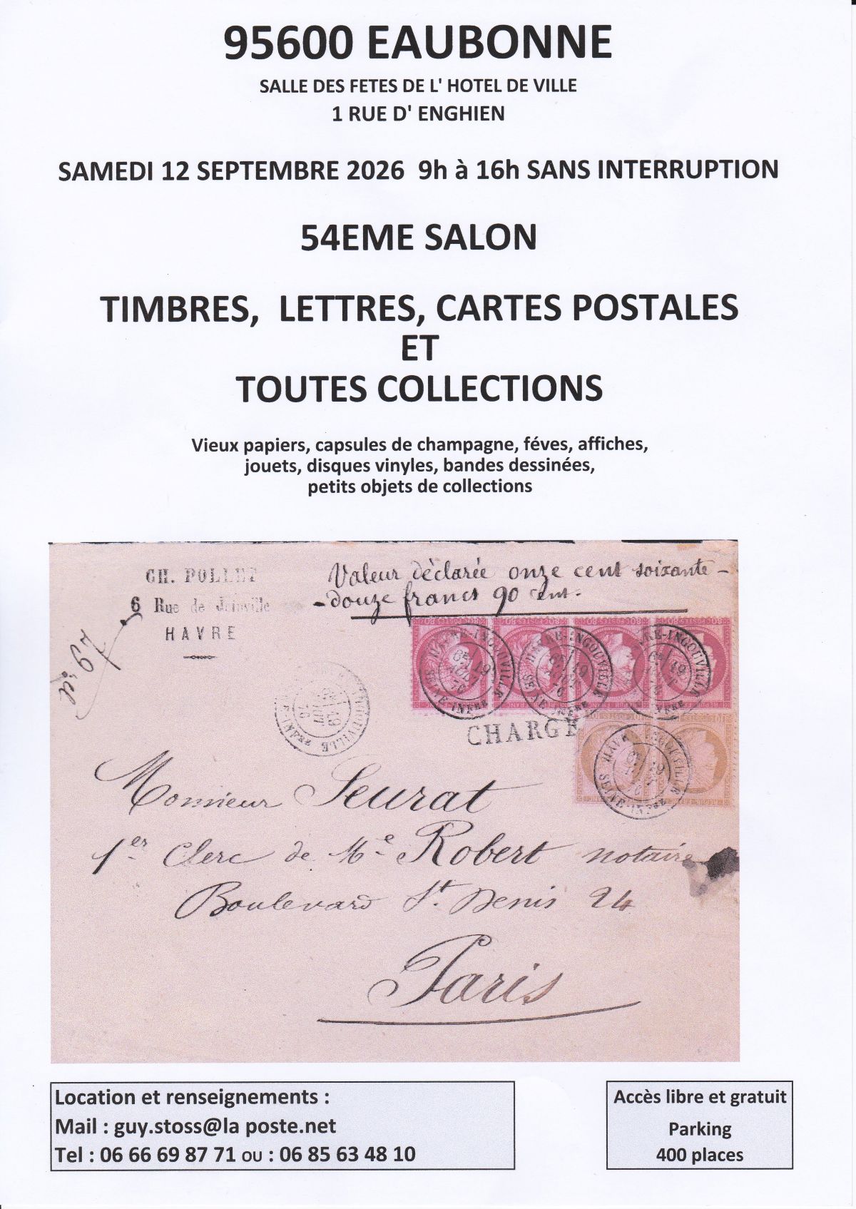 Salon toutes collections - Eaubonne - 12 septembre 2026 Salon toutes collections - Eaubonne - 12 septembre 2026