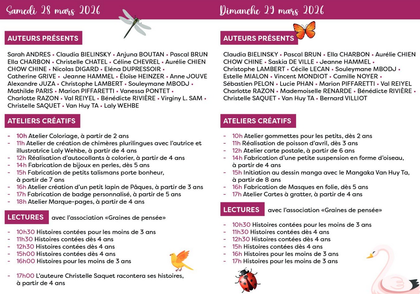 Salon du livre jeunesse Enghien - programme 2026