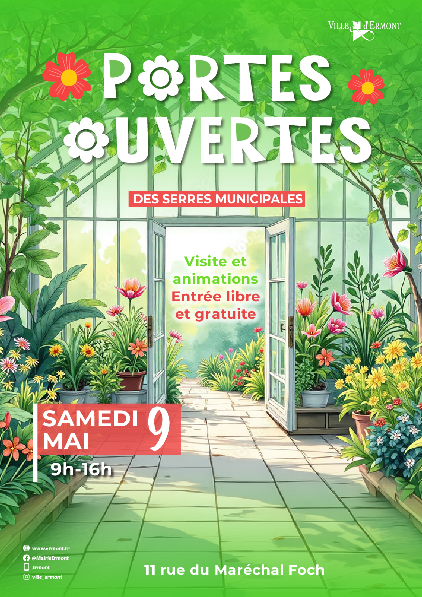 Portes ouvertes serres ermont 9 mai 2026
