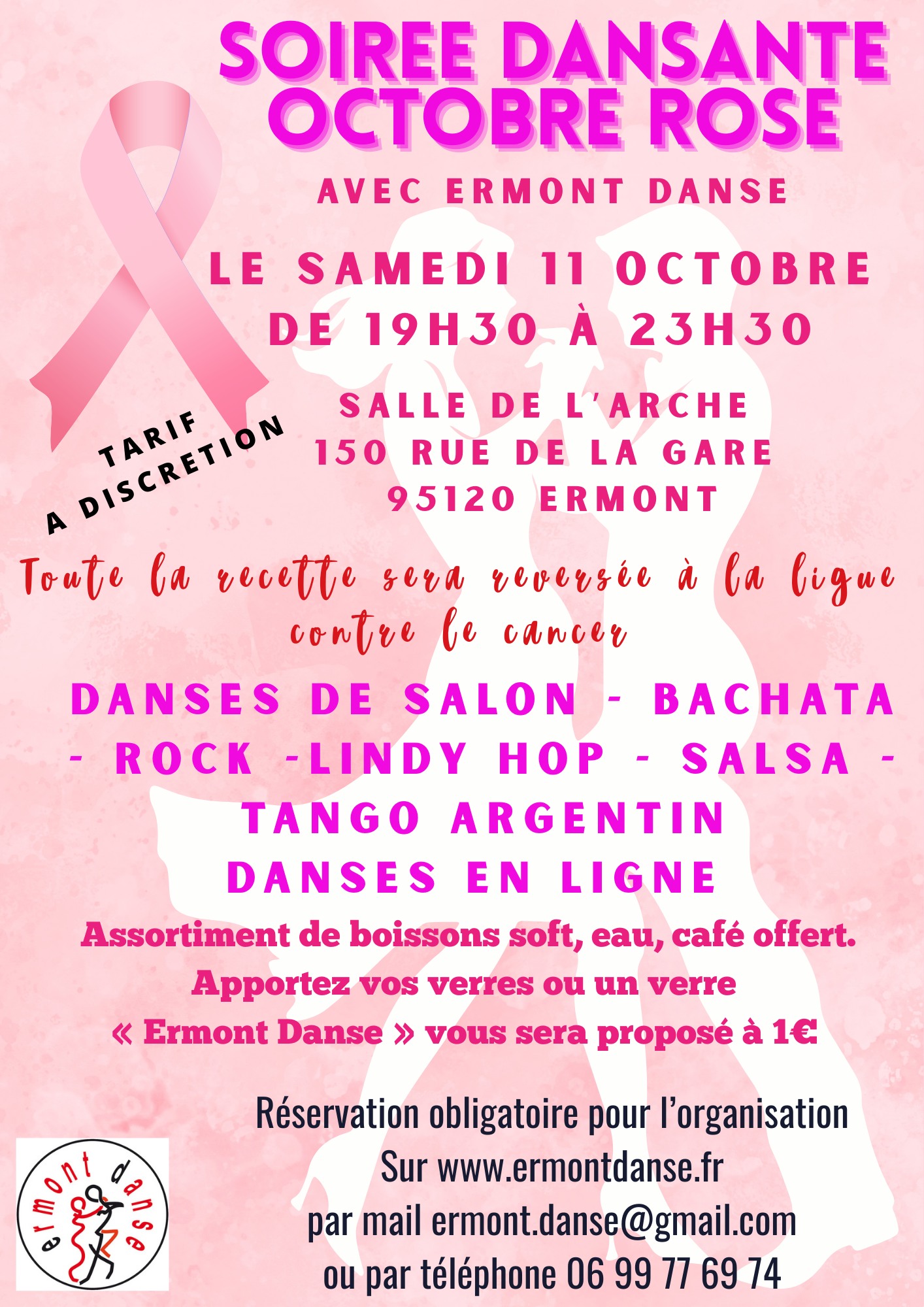Soirée dansante - octobre rose - 11 octobre 2025 - Ermont
