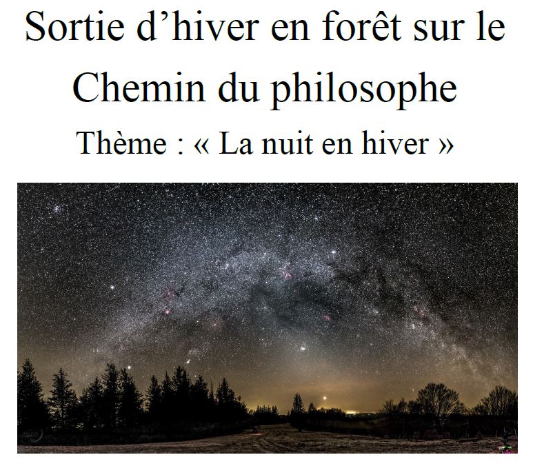 Sortie d'hiver Chemin du Philosophe 2023