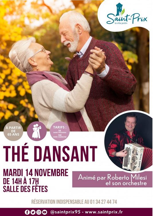 Thé dansant à Saint-Prix le 14 novembre 2023