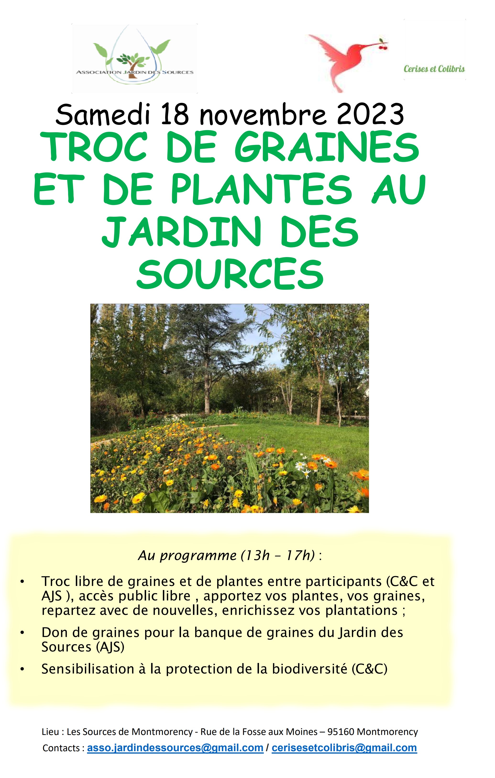 Troc de graines - Montmorency 18 novembre 2023