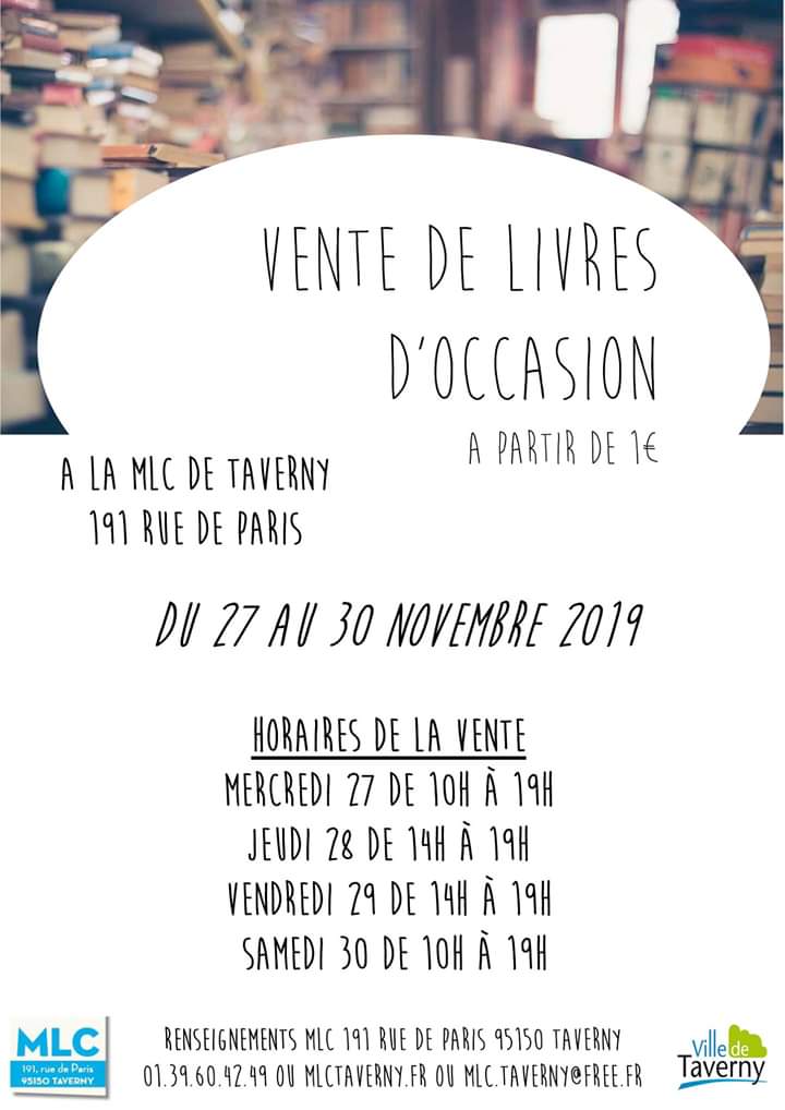 Vente de livres d'occasion à Taverny