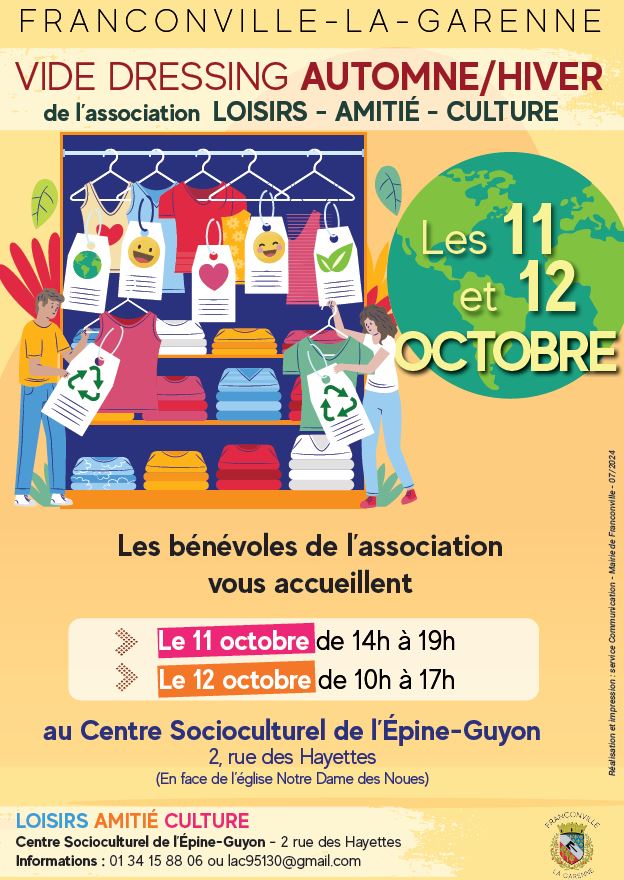 vide dressing à Franconville 10 et 11 octobre 2024