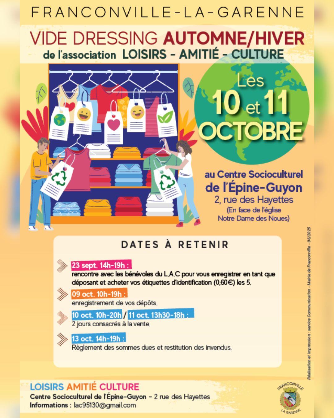 Vide dressing Franconville 10 et 11 octobre 2025