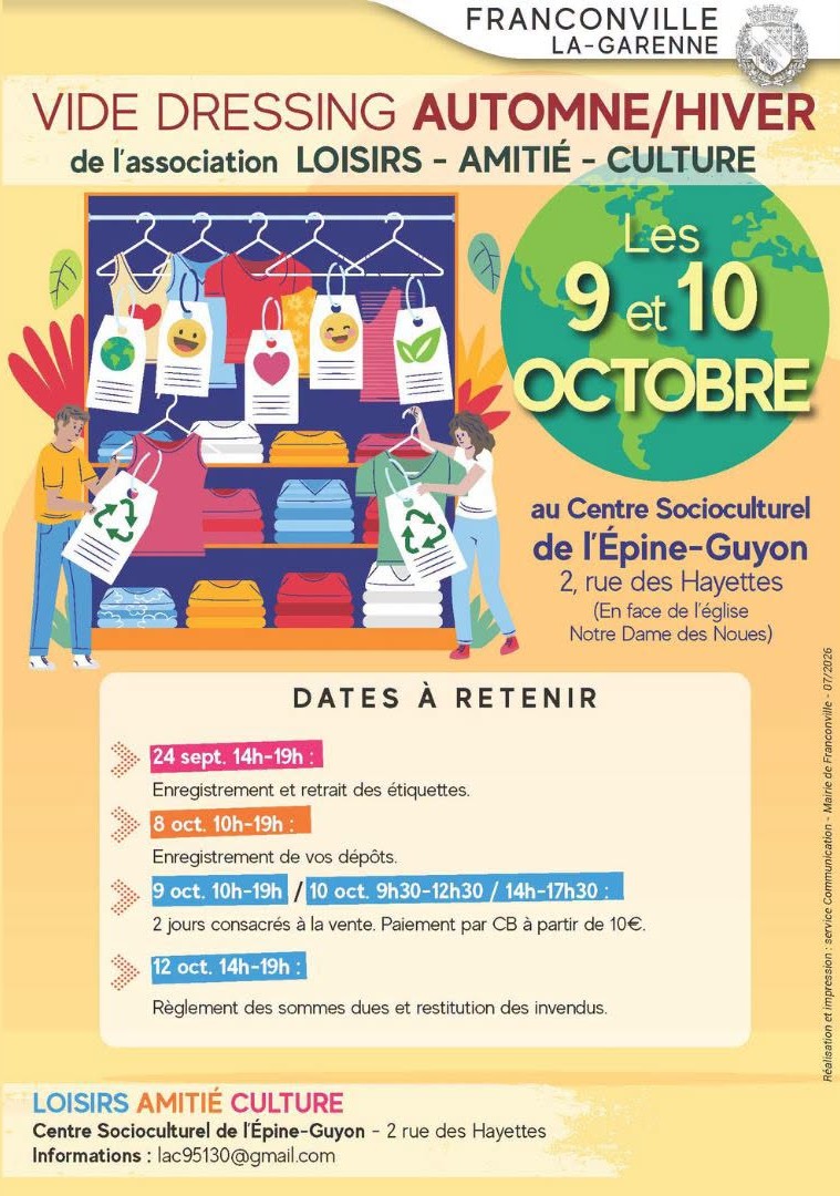 Vide dressing Franconville  9 et 10 octobre 2026