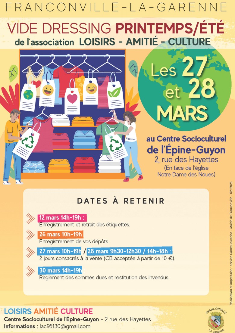 Vide dressing - Franconville mars 2026