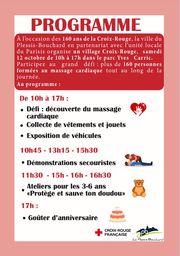 Village Croix Rouge au Plessis-Bouchard - programme