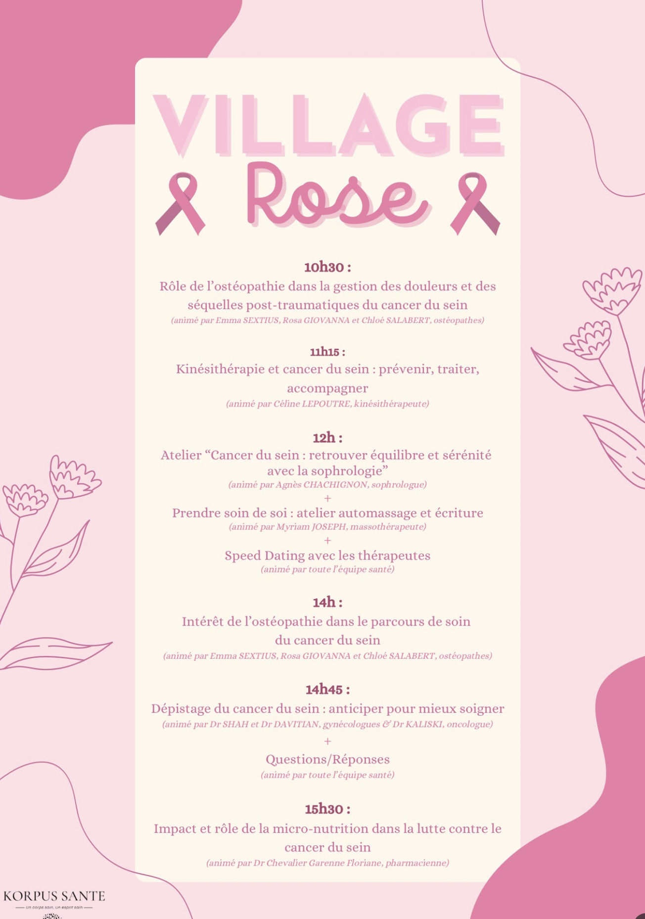 Village rose à Enghien - 26 octobre 2025 - programme
