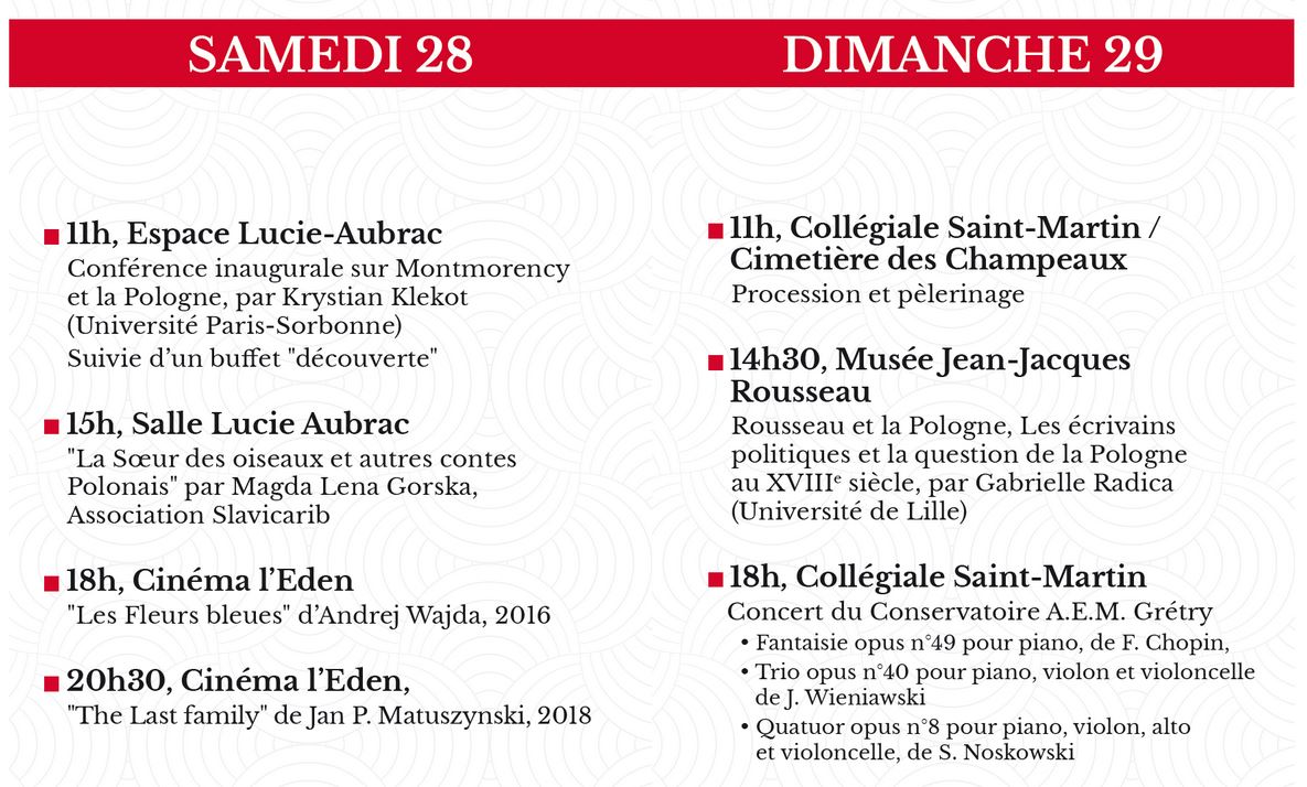 Programme week-end polonais 2022