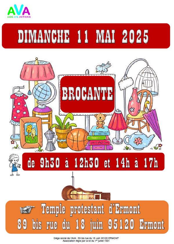 Brocante AVA Ermont - 11 mai 2025