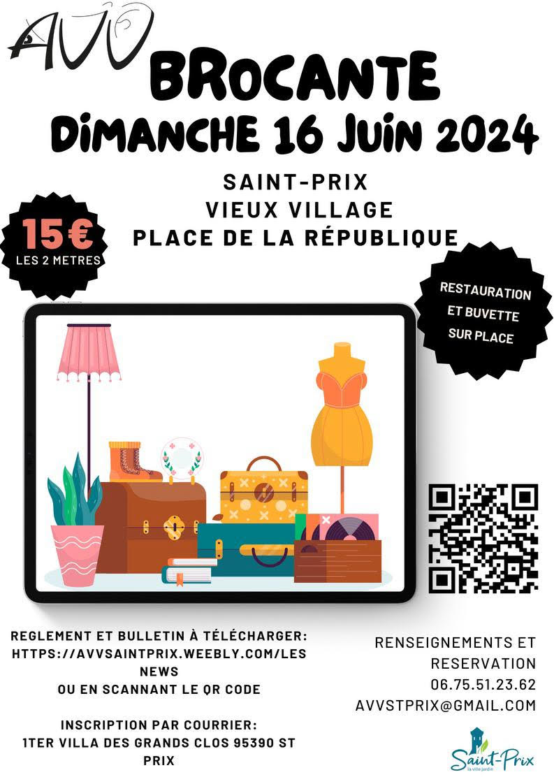 Brocante à Saint-Prix - 16 juin 2024