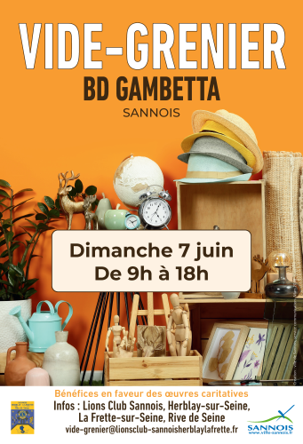 Vide grenier Sannois - 7 juin 2026