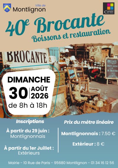 Brocante Montlignon - 30 ao&ucirc;t 2026