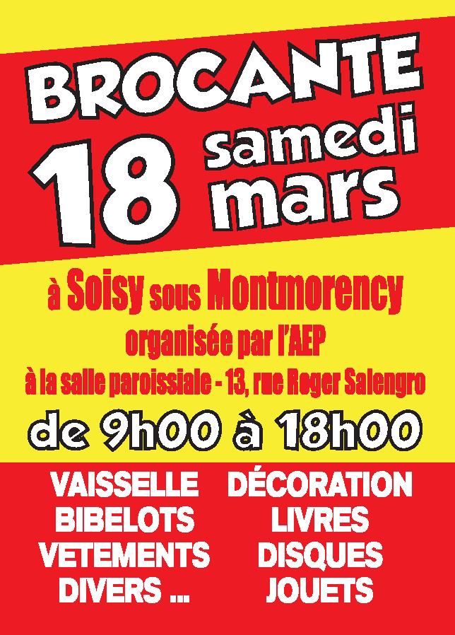 Brocante à Soisy le 18 mars 2023