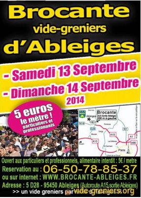 BROCANTE A ABLEIGES les 13 et 14 septembre 2014