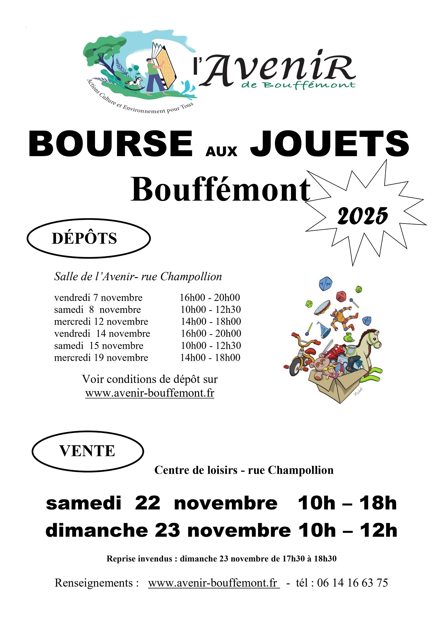 Bourse aux jouets Bouffémont 2025