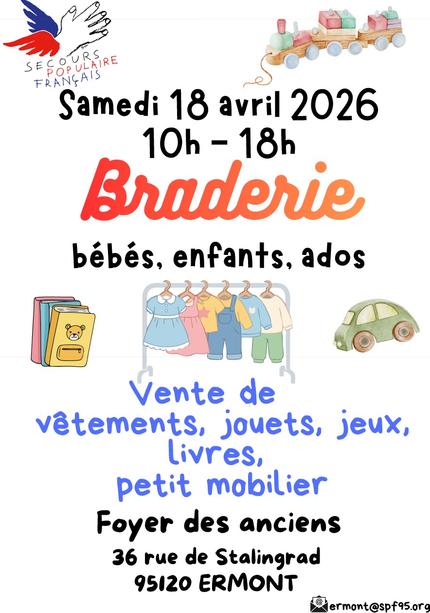 Braderie Secours Populaire Ermont - 18 octobre 2026 