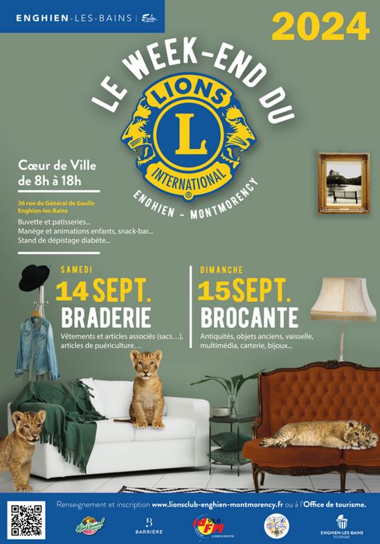 Braderie brocante Lions Club Enghien - 14et 15 septembre 2024
