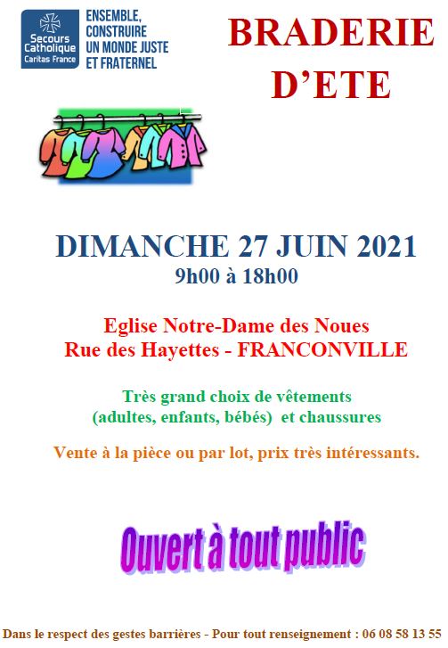 Braderie d'été Secours Catholique 2021