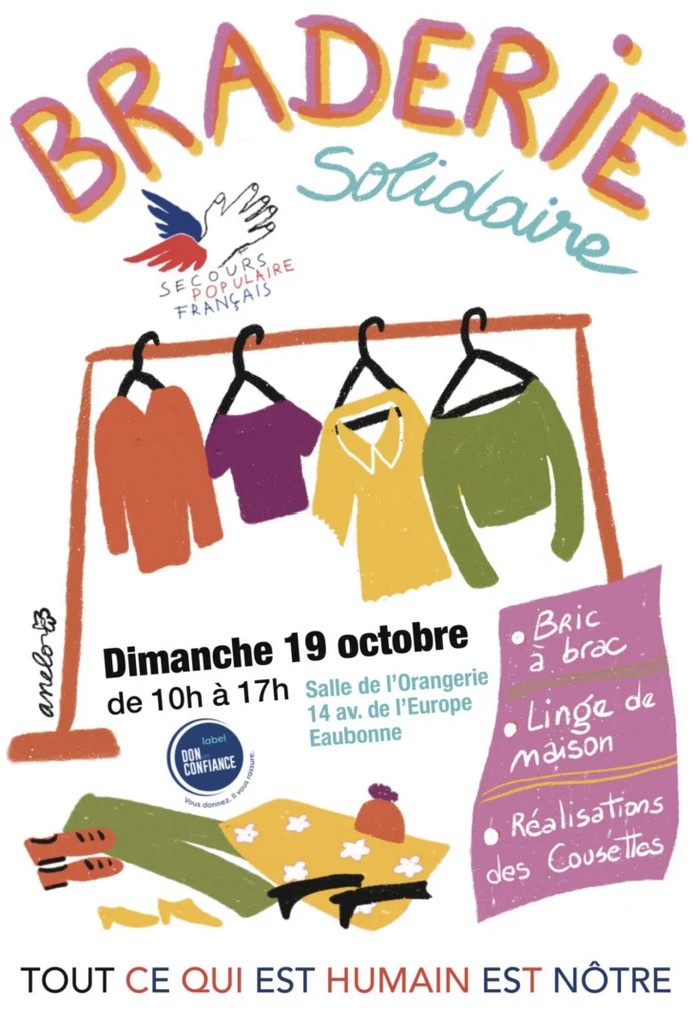 Braderie Secours Populaire 19 octobre 2025