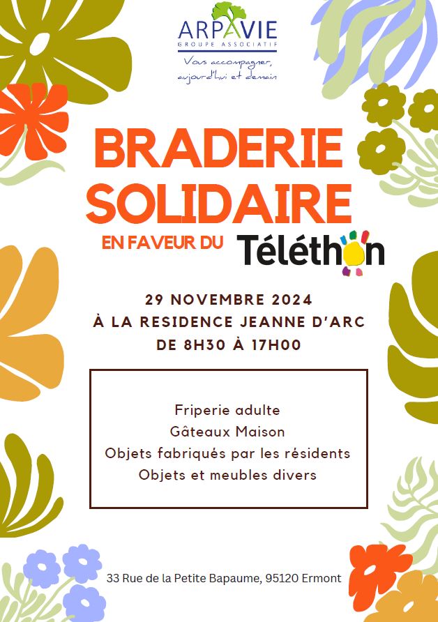 Braderie solidaire Ermont - 29 novembre 2024