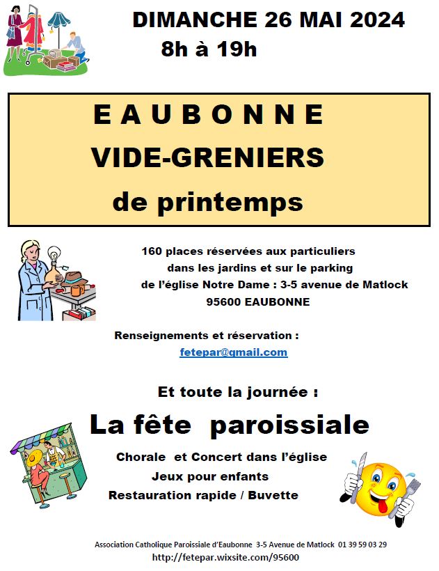Brocante Eaubonne 26 mai 2024