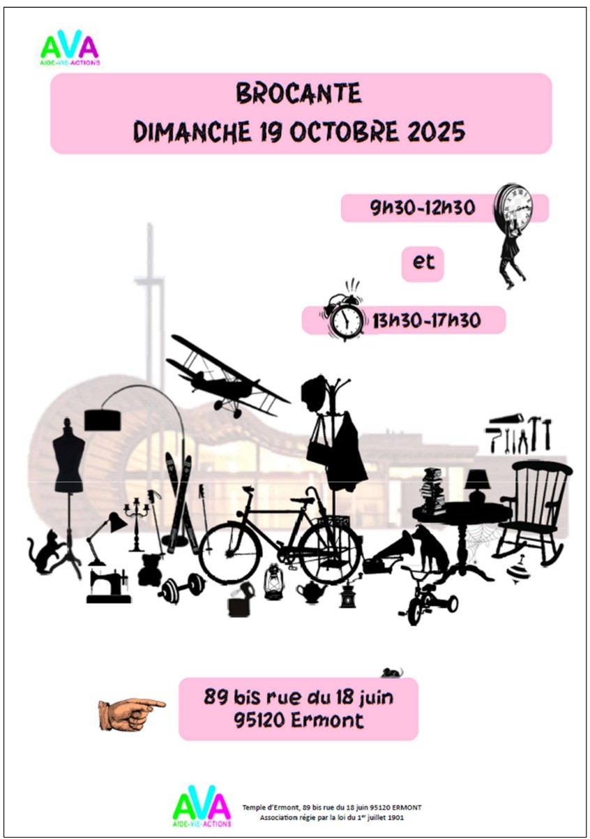 Brocante AVA Ermont 19 octobre 2025