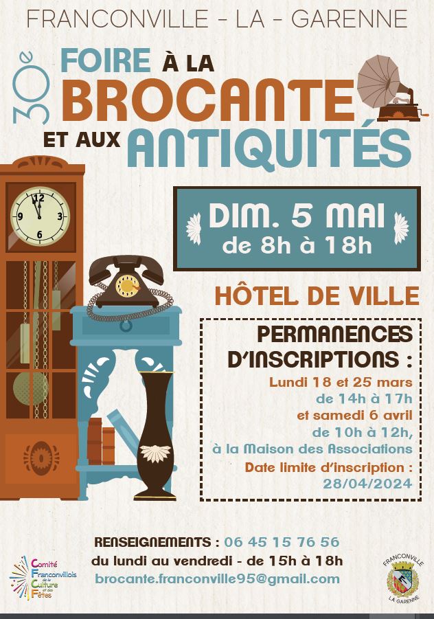 Foire à la Brocante et aux Antiquités - Franconville - 2024