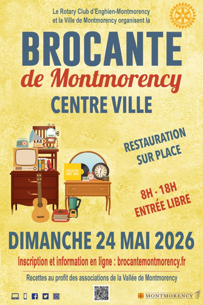 Brocante &agrave; Montmorency 24 mai 2026