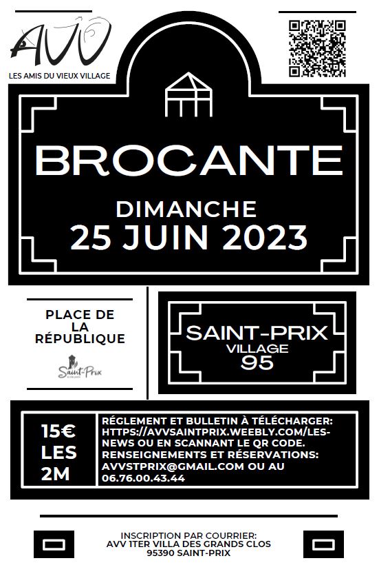 Brocante à Saint-Prix - 25 juin 2023