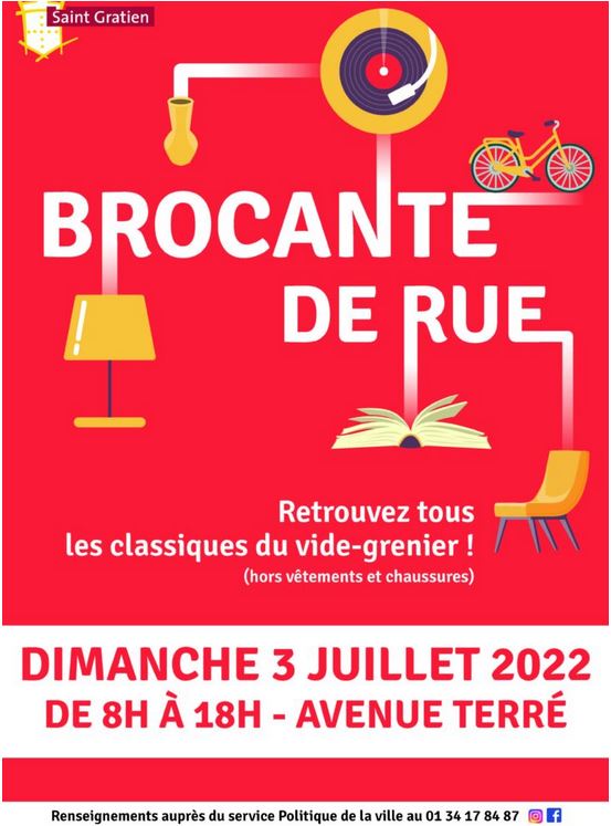 Brocante de rue à Saint-Gratien - 3 juillet 2022