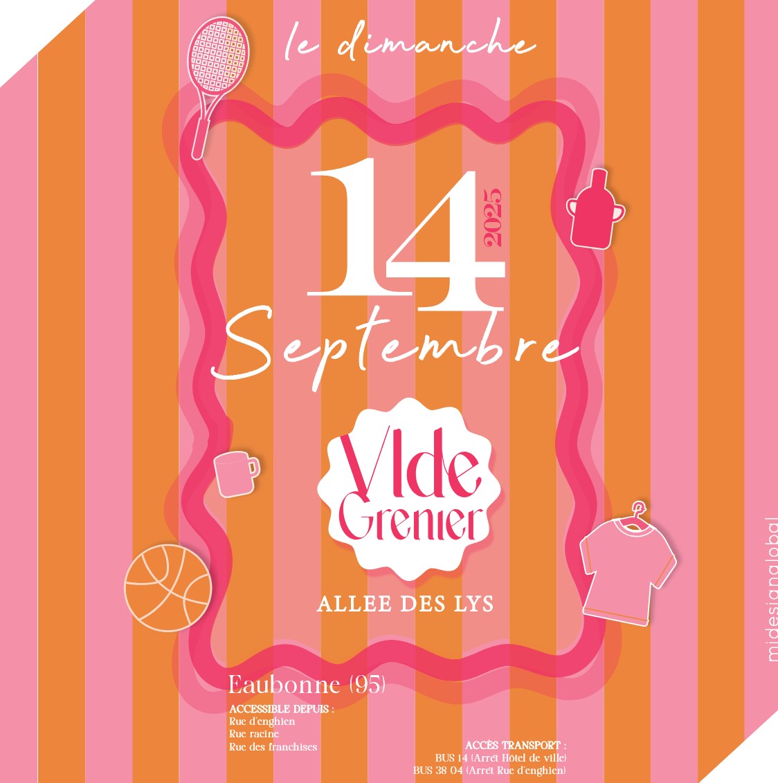 Vide grenier Eaubonne - allée des Lys - 14 septembre 2025