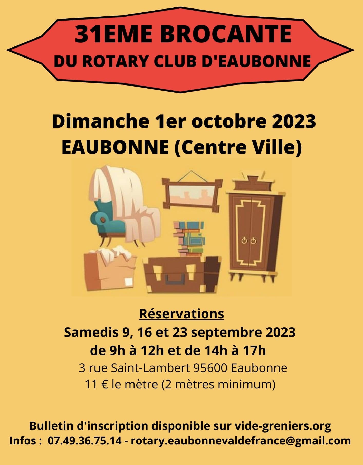 31e Brocante du Rotary Club d'Eaubonne