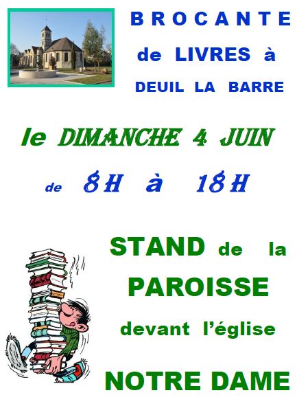 Brocante de livres à Deuil-la-Barre
