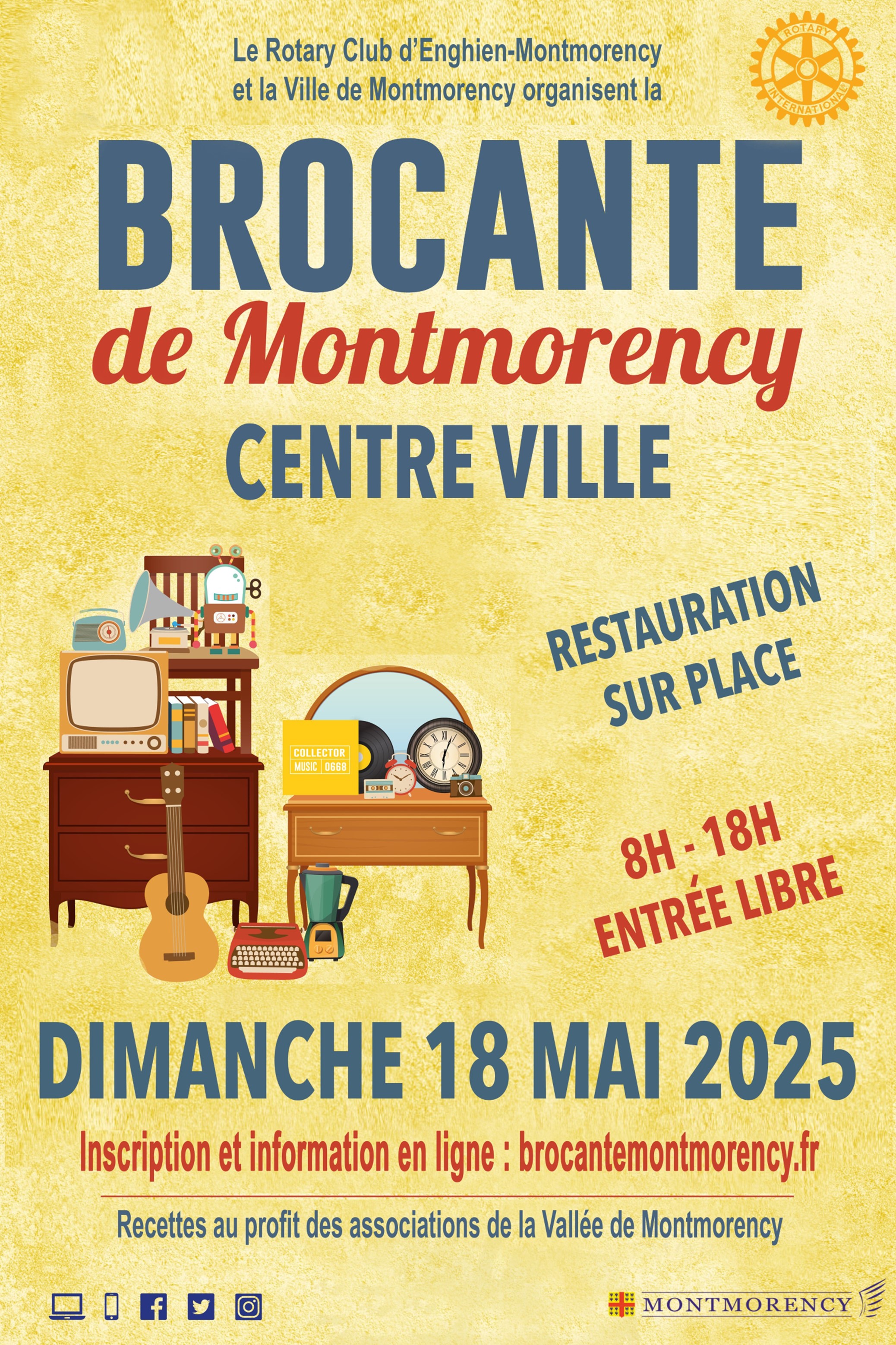 Brocante à Montmorency le 18 mai 2025