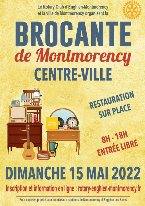 Brocante à Montmorency 15 mai 2022