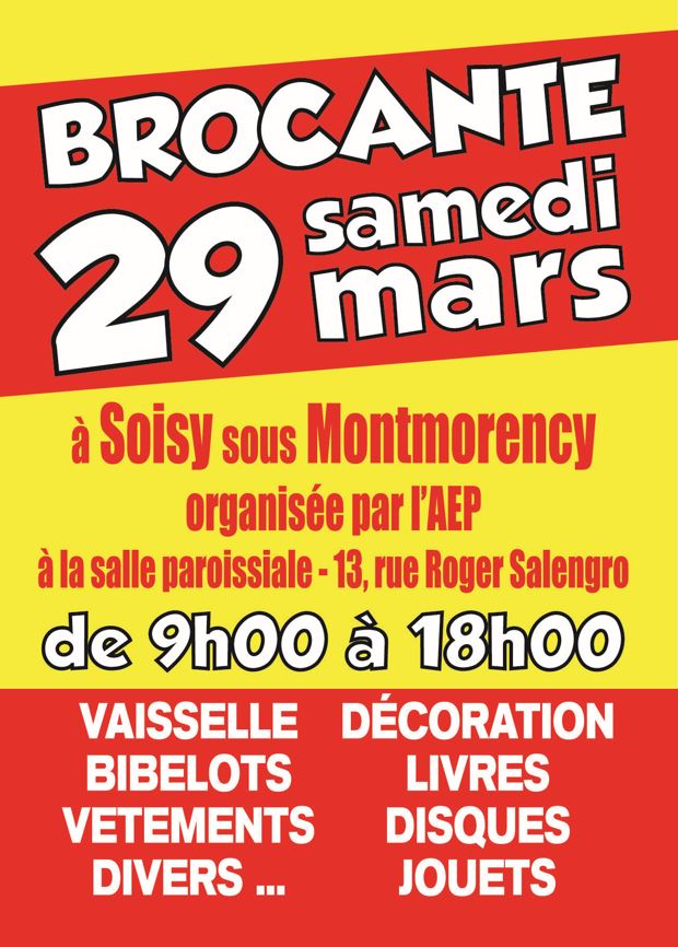 Brocante Soisy 29 mars 2025