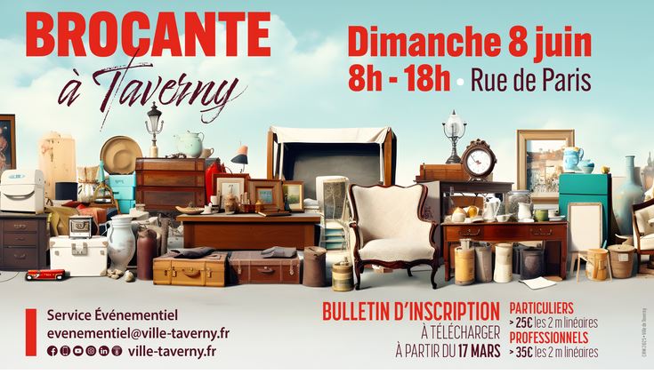 Brocante à Taverny le 8 juin 2025