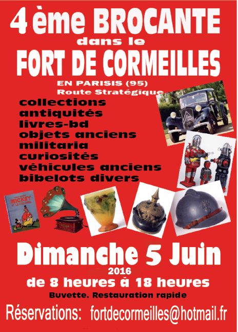 BROCANTE dans le FORT DE CORMEILLES - 5 JUIN 2016