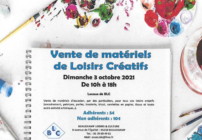 Vente de matériels de Loisirs Créatifs - Beauchamp 2021