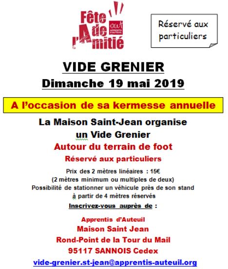 Brocante à Sannois 19 mai 2019