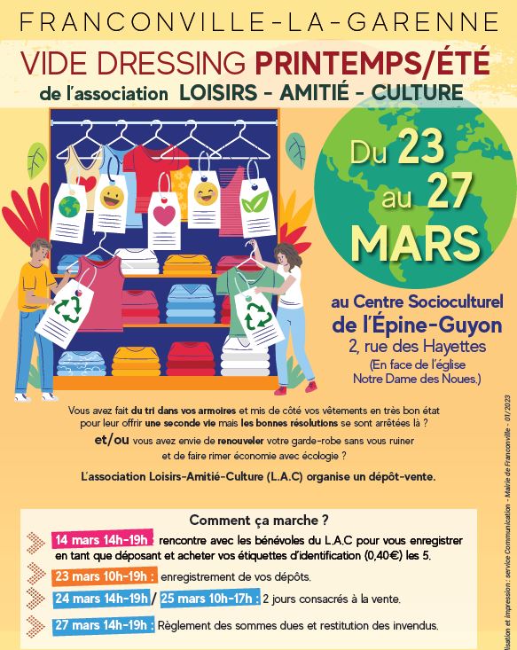 Vide dressing à Franconville - 24 et 25 mars 2023